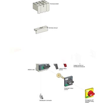 Ручка красная для поворотной рукоятки INS40/160