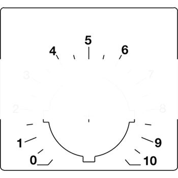 Шильдик для потенциометра со шкалой