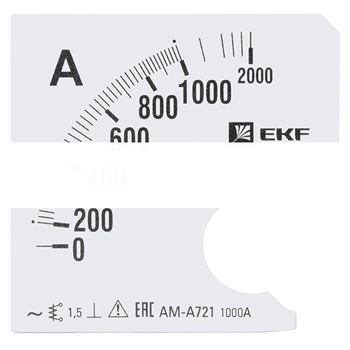 Шкала сменная для A721 1000/5А-1,5 EKF PROxima