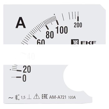 Шкала сменная для A721 100/5А-1,5 EKF PROxima