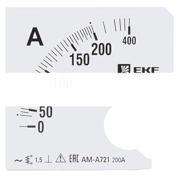 Шкала сменная для A721 200/5А-1,5 EKF PROxima