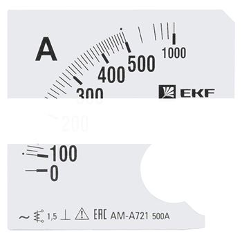 Шкала сменная для A721 500/5А-1,5 EKF PROxima