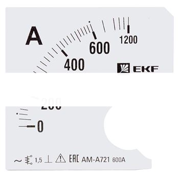 Шкала сменная для A721 600/5А-1,5 EKF PROxima