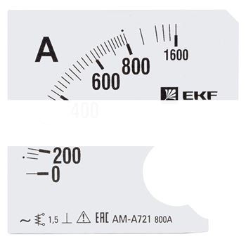 Шкала сменная для A721 800/5А-1,5 EKF PROxima