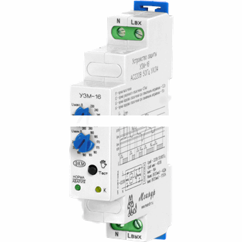 Устройство защиты многофункциональное УЗМ-16 16А Uв-231/286В Uн-154/209В 10сек/6мин