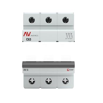 Выключатель автоматический AV-10 3P 1A (C) 10кА AVERES