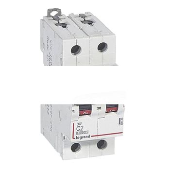 Выключатель автоматический двухполюсный 2А C DX3 10kА/16kА