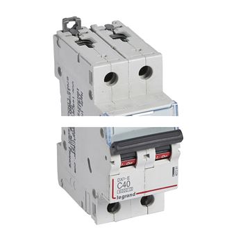 Выключатель автоматический двухполюсный 40А C DX3-E 6кА