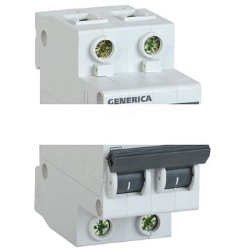 Выключатель автоматический двухполюсный 40А C ВА47-29 GENERICA  4.5кА