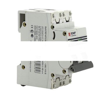 Выключатель автоматический двухполюсный 40А D ВА47-63 4.5кА PROxima