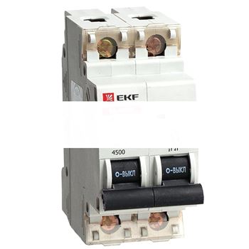 Выключатель автоматический двухполюсный 8А С ВА47-63 4.5кА пломба Выключатель автоматический двухполюсный 8А С ВА47-63 4.5кА пломба