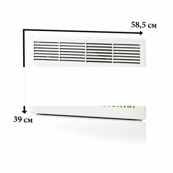 Конвектор 500W с механическим термостатом IP21 389мм