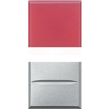 Axolute Кнопка AXIAL с рассеивателем 1Р красный 230 и 127В~ 10А алюминий