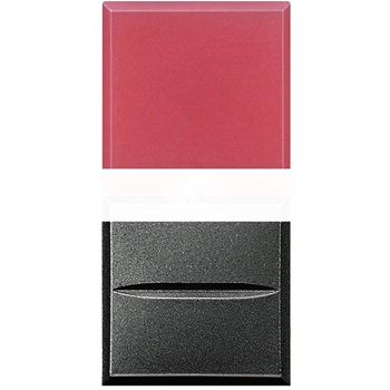 Axolute Кнопка AXIAL с рассеивателем 1Р красный 230 и 127В~ 10А антрацит