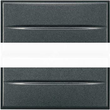 Axolute Кнопка двойная 1Р (NO) + 1Р (NO) 10А 250В~ 2 модуля антрацит