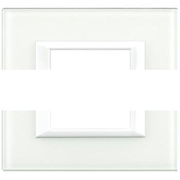 Axolute Накладки декоративные прямоугольные White/белое стекло на 2 модуля