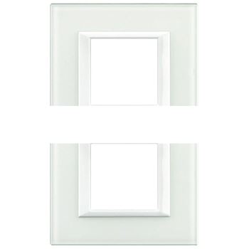 Axolute Накладки декоративные прямоугольные White/белое стекло на 2+2 модуля