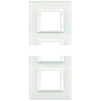 Axolute Накладки декоративные прямоугольные White/белое стекло на 2+2+2 модуля