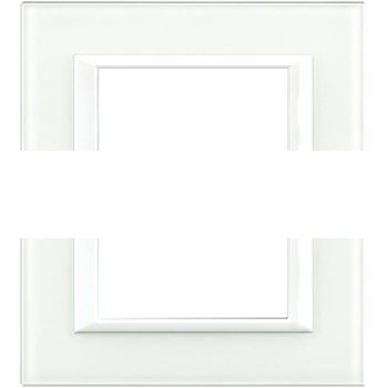 Axolute Накладки декоративные прямоугольные White/белое стекло на 3+3 модуля
