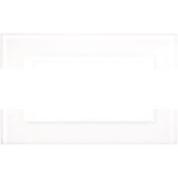 Axolute Накладки декоративные прямоугольные White/белое стекло на 4 модуля