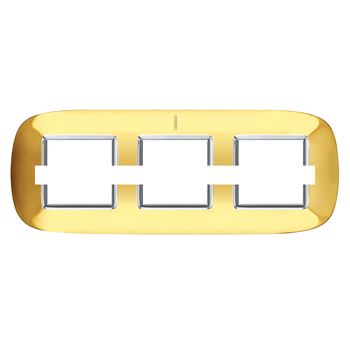 Axolute Накладки декоративные в форме эллипса глянцевые/золото на 2+2+2 модуля