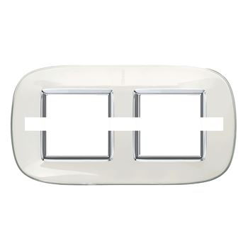 Axolute Накладки декоративные в форме эллипса прозрачные/белая карамель на 2+2 модуля