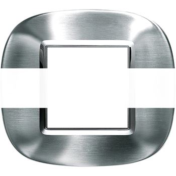 Axolute Накладки декоративные в форме эллипса сталь/фактурная сталь Alessi на 2 модуля