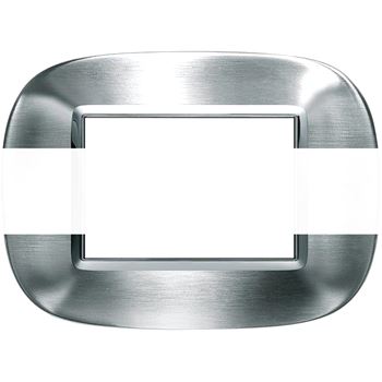 Axolute Накладки декоративные в форме эллипса сталь/фактурная сталь Alessi на 3 модуля