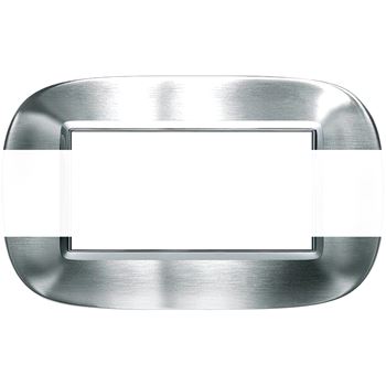 Axolute Накладки декоративные в форме эллипса сталь/фактурная сталь Alessi на 4 модуля
