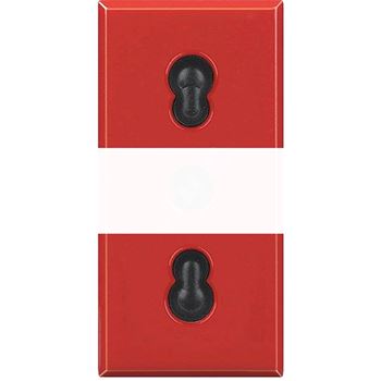 Axolute Розетка 2К+З 10/16А 250В~ с экранированными контактами красный