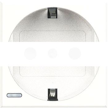 Axolute Розетка 2К+З 10/16А центральный и боковые заземляющие контакты Schuko со шторками белый немецкий стандарт