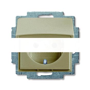 BASIC 55 Розетка с заземлением с безвинтовыми клеммами шампань 16А 250В SCHUKO