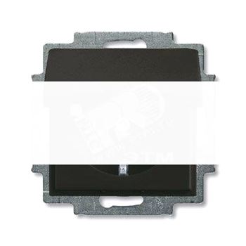 BASIC 55 Розетка с заземлением с крышкой chateau-black 16А 250В SCHUKO