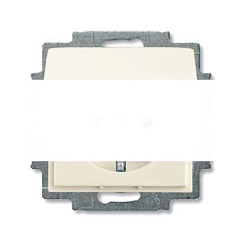 BASIC 55 Розетка с заземлением в сборе IP44 chalet-white 16А 250В SCHUKO