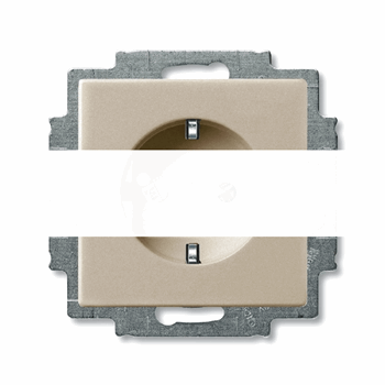 BASIC 55Розетка с винтовыми клеммами шампань 16А/250В SCHUKO