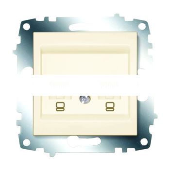 Cosmo Розетка компьютерная двойная (RJ45 cat 6 + RJ45 cat 6) кремовая