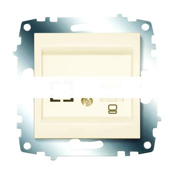Cosmo Розетка компьютерная (RJ45 cat 6 + гнездо) кремовая