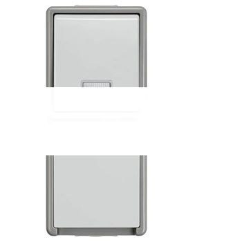 DELTA FLACHE Кнопка + розетка IP44 10/16А 250V наружная с нулевым проводником с крепежными элементами