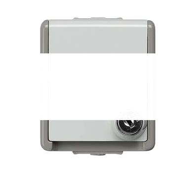 DELTA FLACHE Розетка двойная SCHUKO с крышкой 10A DC/16А AC 250В IP44 наружная брызгозащищенная с замком