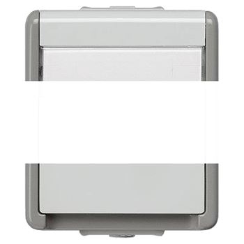 DELTA FLACHE Розетка SCHUKO с крышкой 10A DC/16А AC 250В IP44 наружная брызгозащищенная с полем для надписи