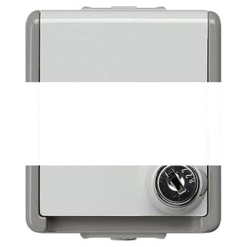 DELTA FLACHE Розетка SCHUKO с крышкой 10A DC/16А AC 250В IP44 наружная брызгозащищенная с замком
