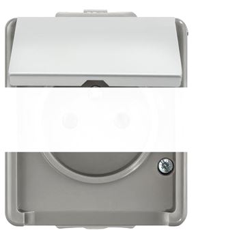 DELTA FLACHE Розетка SCHUKO с крышкой 16А AC 250В IP44 с крышкой с защитой от брызг наружная