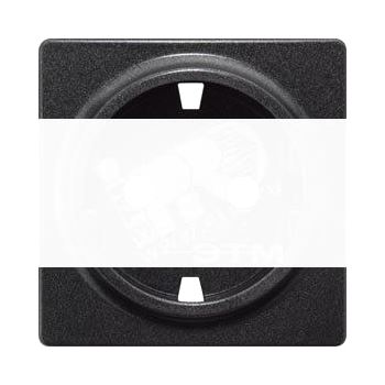 DELTA I-SYSTEM, ЧЕРНЫЙ МЕТАЛЛИК РОЗЕТКА SCHUKO С КРЫШКОЙ 55X55MM
