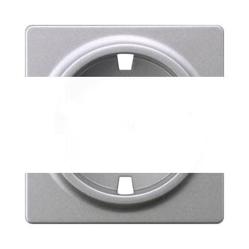 DELTA I-SYSTEM Розетка SCHUKO с крышкой алюминиевый металлик