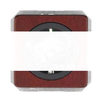 DELTA NATUR КРАСНЫЙ КЛЕН РОЗЕТКА SCHUKO 16A AC 250В  C ЗАЩИТНЫМ КОНТАКТОМ C ЗАЩИТНЫМИ ШТОРКАМИ C БЕЗРЕЗЬБОВЫМИ КОНТАКТНЫМИ З