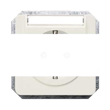 DELTA PROFIL СЕРЫЙ ЖЕМЧУГ РОЗЕТКА SCHUKO 10A DC/16А AC 250В СС ЗАЩИТНЫМ КОНТАКТОМ, ЗАЩИТНЫМИ ШТОРКАМИ, С БЕЗРЕЗЬБОВЫМИ КОНТА