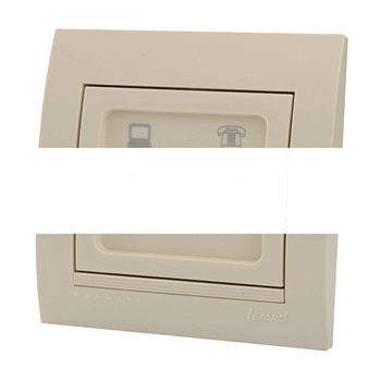 DERIY Розетка RJ45+RJ11 крем