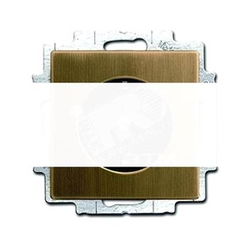 Династия Розетка SCHUKO 16А 250В с LED подсветкой  латунь античная (20 EUCBLI-840-500)