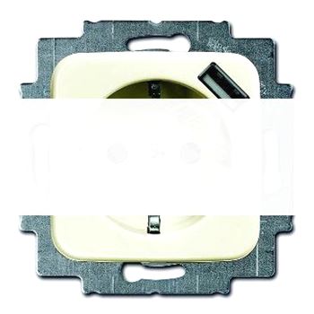 DURO Розетка USB со шторками безвинтовые клеммы слоновая кость