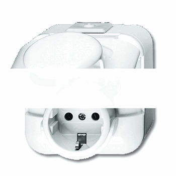 DURO Розетка УЗО с/ш крышкой IP44нар GR (BJE3118WSKS)